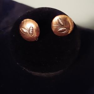 VTG Stuart Nye Copper Pine Cone Ear Rings